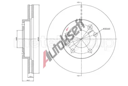 METELLI Brzdov kotou - 269 mm MT 23-1288C, 23-1288C