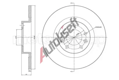 METELLI Brzdov kotou - 290 mm MT 23-1296C, 23-1296C