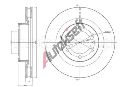 METELLI Brzdov kotou - 338 mm MT 23-1298C, 23-1298C