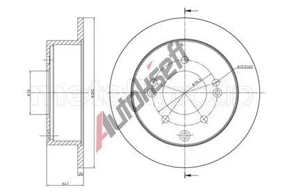 METELLI Brzdov kotou - 262 mm MT 23-1307C, 23-1307C