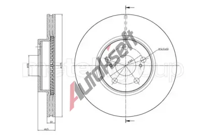 METELLI Brzdov kotou - 275 mm MT 23-1308C, 23-1308C