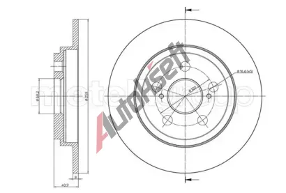 METELLI Brzdov kotou - 259 mm MT 23-1309C, 23-1309C
