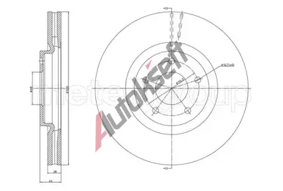 METELLI Brzdov kotou - 320 mm MT 23-1323C, 23-1323C