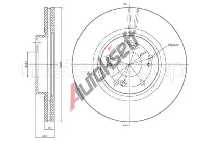 METELLI Brzdov kotou - 296 mm MT 23-1324C, 23-1324C