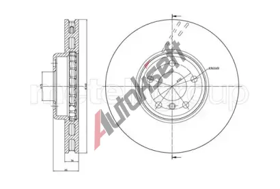 METELLI Brzdov� kotou� - 348 mm MT 23-1327C, 23-1327C