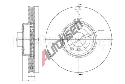 METELLI Brzdov� kotou� - 348 mm MT 23-1328C, 23-1328C