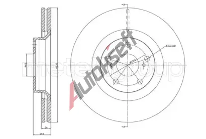 METELLI Brzdov kotou - 320 mm MT 23-1333C, 23-1333C