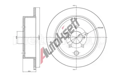 METELLI Brzdov kotou - 286 mm MT 23-1337C, 23-1337C
