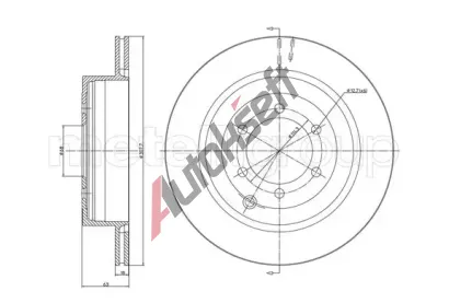 METELLI Brzdov kotou - 308 mm MT 23-1348C, 23-1348C