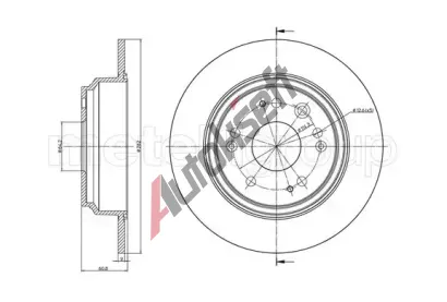 METELLI Brzdov kotou - 282 mm MT 23-1352C, 23-1352C