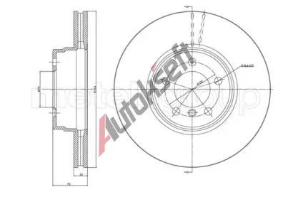 METELLI Brzdov kotou - 344 mm MT 23-1357C, 23-1357C