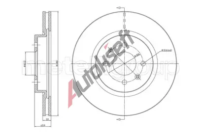 METELLI Brzdov kotou - 280 mm MT 23-1365C, 23-1365C