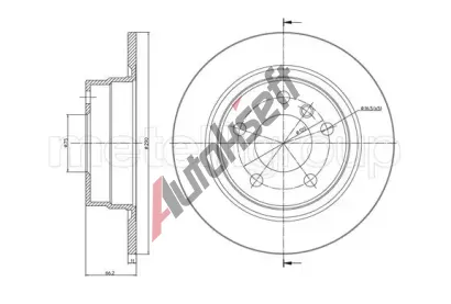 METELLI Brzdov kotou - 290 mm MT 23-1366C, 23-1366C