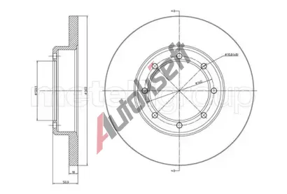 METELLI Brzdov kotou - 302 mm MT 23-1385C, 23-1385C
