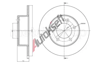 METELLI Brzdov kotou - 305 mm MT 23-1386C, 23-1386C
