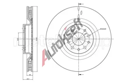 METELLI Brzdov kotou - 305 mm MT 23-1392C, 23-1392C