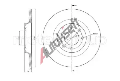 METELLI Brzdov kotou - 290 mm MT 23-1393C, 23-1393C