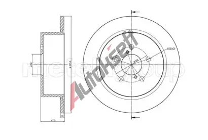 METELLI Brzdov kotou - 274 mm MT 23-1397C, 23-1397C
