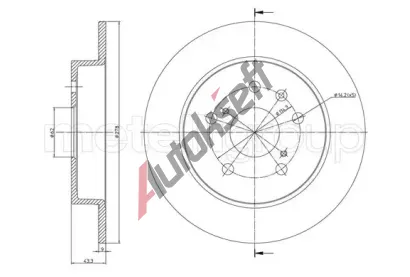 METELLI Brzdov kotou - 278 mm MT 23-1398C, 23-1398C