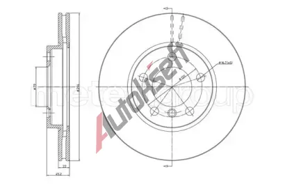 METELLI Brzdový kotouč - 294 mm MT 23-1408C, 23-1408C  METELLI Brzdový kotouč - 294 mm MT 23-1408C, 23-1408C