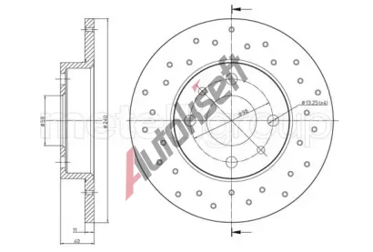 METELLI Brzdov kotou - 241 mm MT 23-1410FC, 23-1410FC