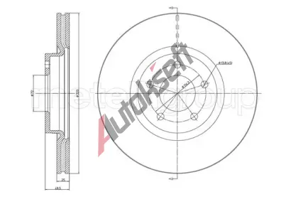 METELLI Brzdov kotou MT 23-1417C, 23-1417C