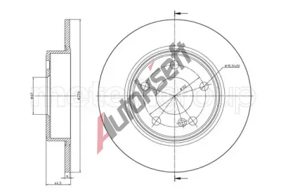 METELLI Brzdov� kotou� - 276 mm MT 23-1437C, 23-1437C