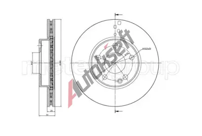 METELLI Brzdov� kotou� - 280 mm MT 23-1438C, 23-1438C