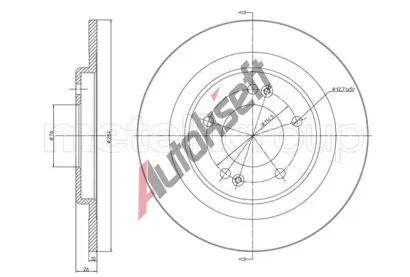 METELLI Brzdov kotou - 284 mm MT 23-1441C, 23-1441C