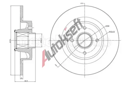 METELLI Brzdov kotou - 274 mm MT 23-1457, 23-1457