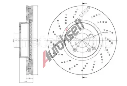 METELLI Brzdov kotou - 322 mm MT 23-1459FC, 23-1459FC