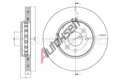 METELLI Brzdový kotouč - 280 mm MT 23-1468C, 23-1468C  METELLI Brzdový kotouč - 280 mm MT 23-1468C, 23-1468C