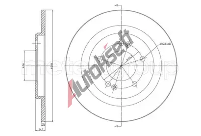 METELLI Brzdov kotou - 284 mm MT 23-1472C, 23-1472C
