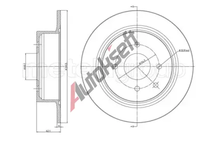 METELLI Brzdov kotou - 292 mm MT 23-1473C, 23-1473C