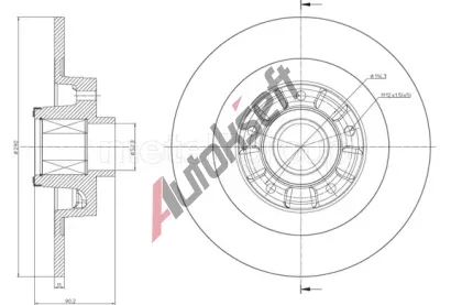 METELLI Brzdov kotou - 290 mm MT 23-1502, 23-1502