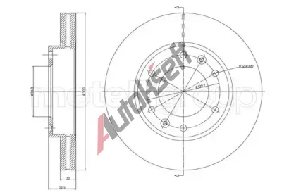 METELLI Brzdov kotou - 300 mm MT 23-1503, 23-1503