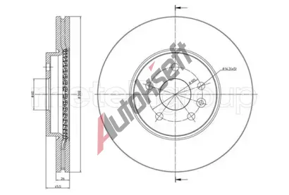 METELLI Brzdov kotou - 300 mm MT 23-1507C, 23-1507C