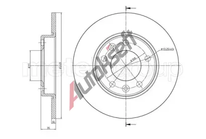 METELLI Brzdový kotouč - 249 mm MT 23-1509C, 23-1509C METELLI Brzdový kotouč - 249 mm MT 23-1509C, 23-1509C