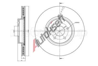 METELLI Brzdov kotou - 320 mm MT 23-1512C, 23-1512C