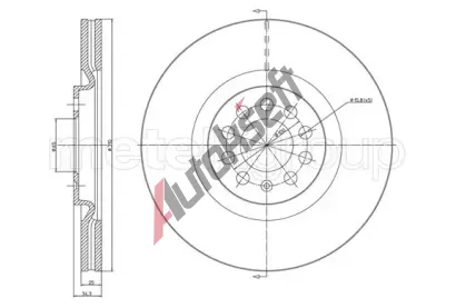 METELLI Brzdov kotou MT 23-1515C, 23-1515C