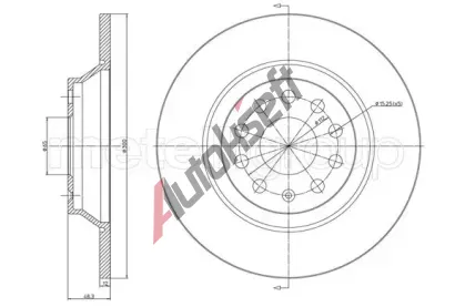 METELLI Brzdov kotou - 300 mm MT 23-1519C, 23-1519C