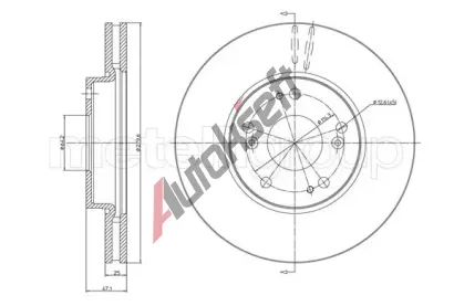 METELLI Brzdov kotou - 280 mm MT 23-1536C, 23-1536C