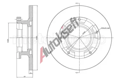 METELLI Brzdov kotou - 280 mm MT 23-1547, 23-1547