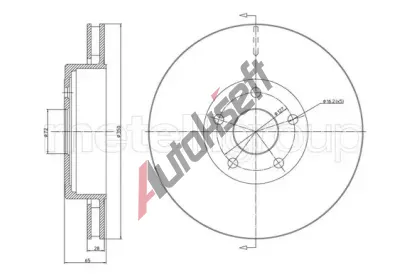 METELLI Brzdov kotou - 350 mm MT 23-1560C, 23-1560C