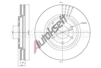 METELLI Brzdov kotou - 296 mm MT 23-1580C, 23-1580C