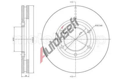 METELLI Brzdov kotou - 256 mm MT 23-1621, 23-1621
