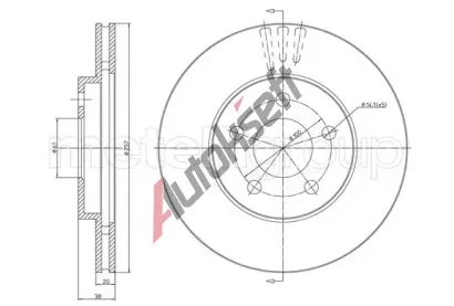 METELLI Brzdov kotou - 257 mm MT 23-1629C, 23-1629C