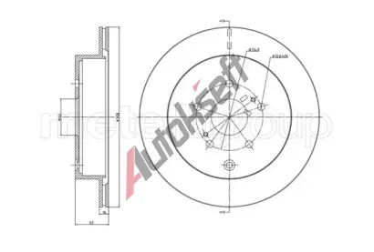 METELLI Brzdov kotou - 308 mm MT 23-1639C, 23-1639C