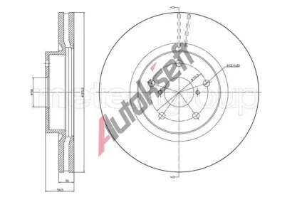 METELLI Brzdov kotou - 316 mm MT 23-1646C, 23-1646C