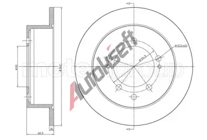 METELLI Brzdov kotou - 262 mm MT 23-1650C, 23-1650C